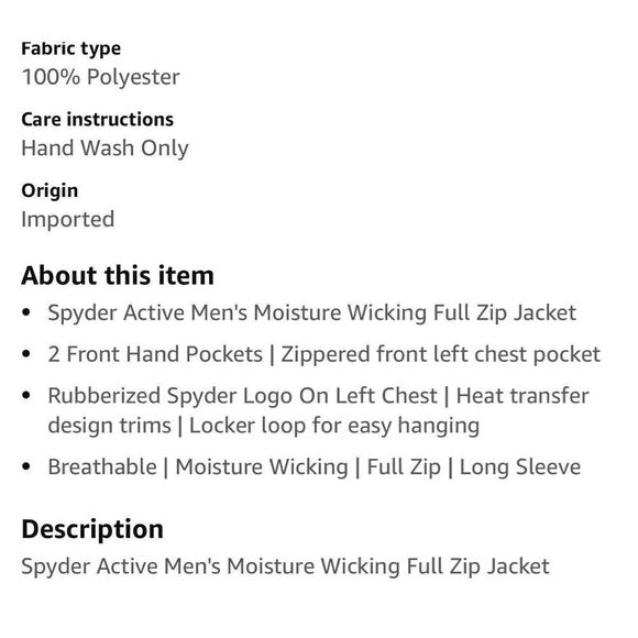 Spyder sweater full zip front blue L - Picture 9 of 10